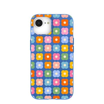 Electric Blue Petal Pop iPhone 16e/17e Case