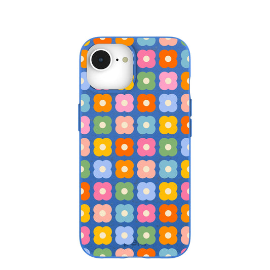 Electric Blue Petal Pop iPhone 16e/17e Case