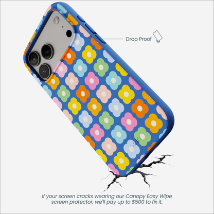 Electric Blue Petal Pop iPhone 17 Pro Max Case