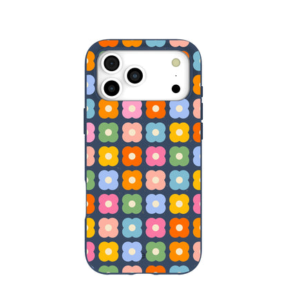 Navy Blue Petal Pop iPhone 17 Pro Max Case