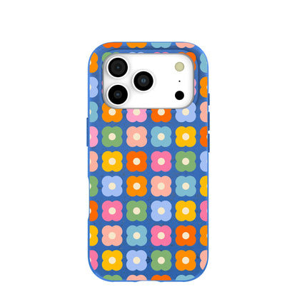 Electric Blue Petal Pop iPhone 17 Pro Case