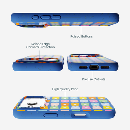 Electric Blue Petal Pop iPhone 17 Pro Case