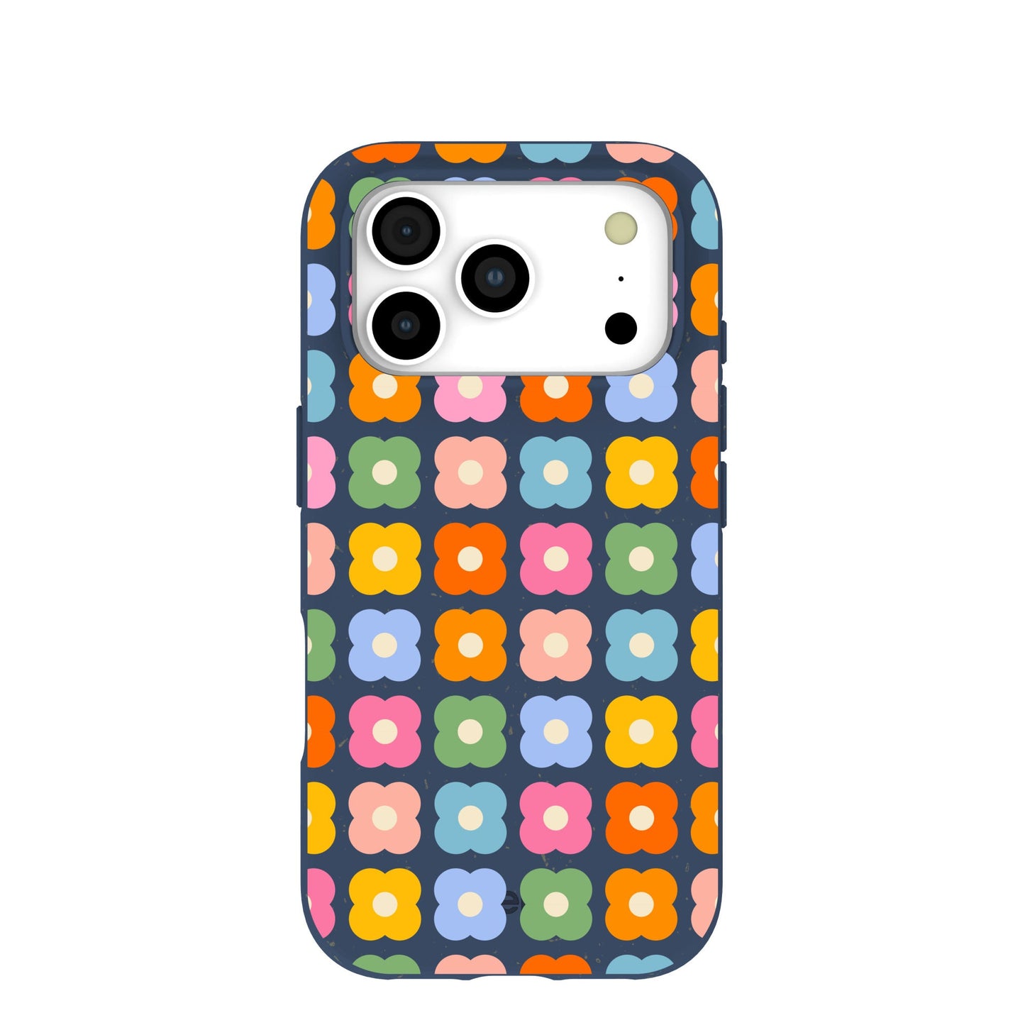 Navy Blue Petal Pop iPhone 17 Pro Case