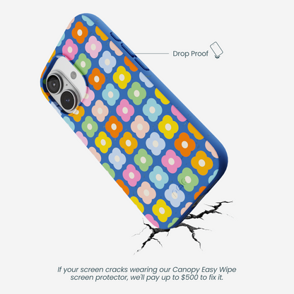 Electric Blue Petal Pop iPhone 17 Case