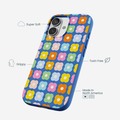 Electric Blue Petal Pop iPhone 17 Case