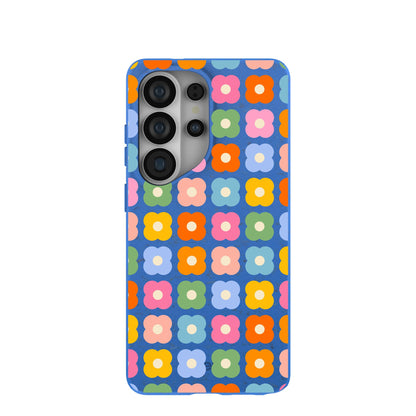 Electric Blue Petal Pop Samsung Galaxy S26 Ultra Case