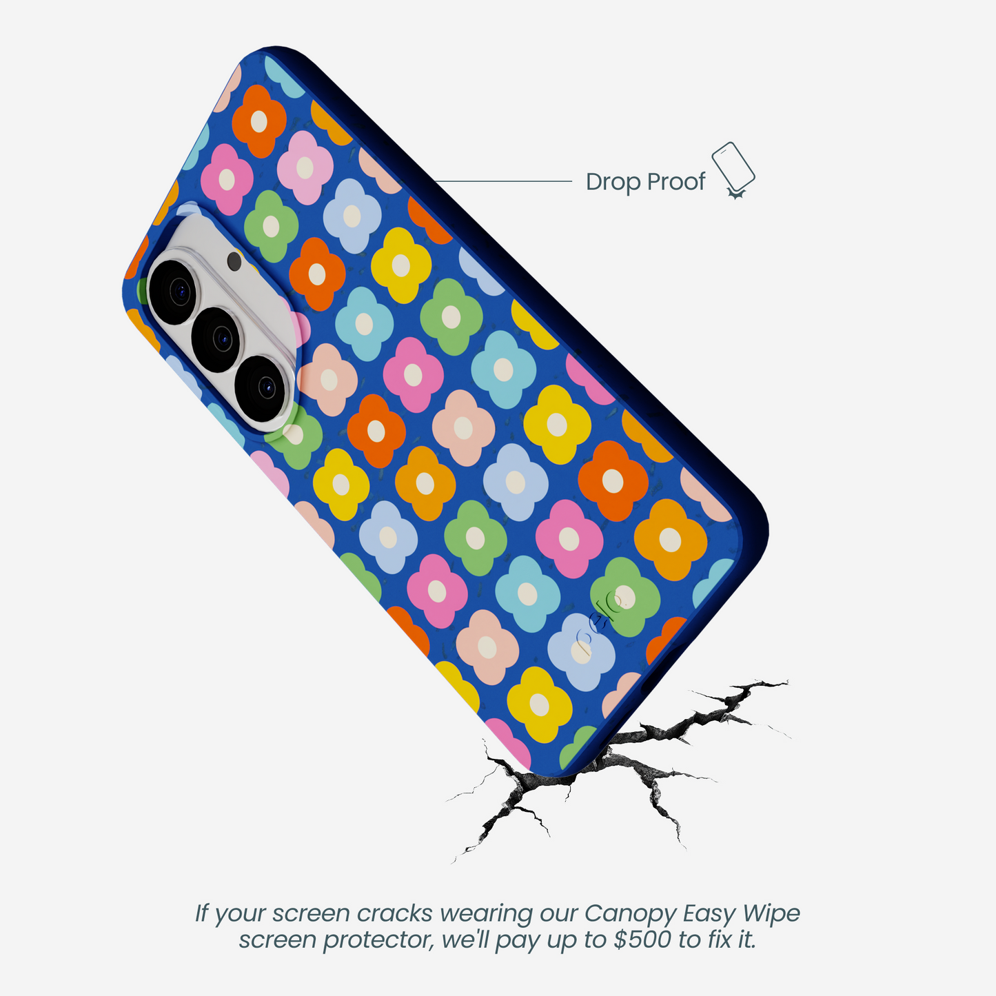 Electric Blue Petal Pop Samsung Galaxy S26 Case