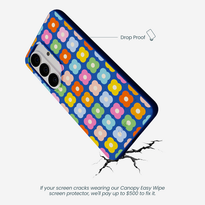 Electric Blue Petal Pop Samsung Galaxy S26 Case