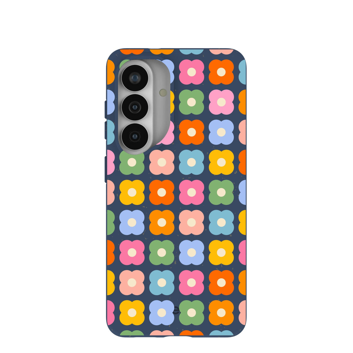 Navy Blue Petal Pop Samsung Galaxy S26 Case