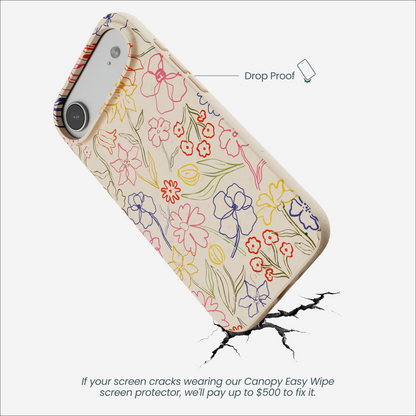 Seashell Petals Sketch iPhone Air Case