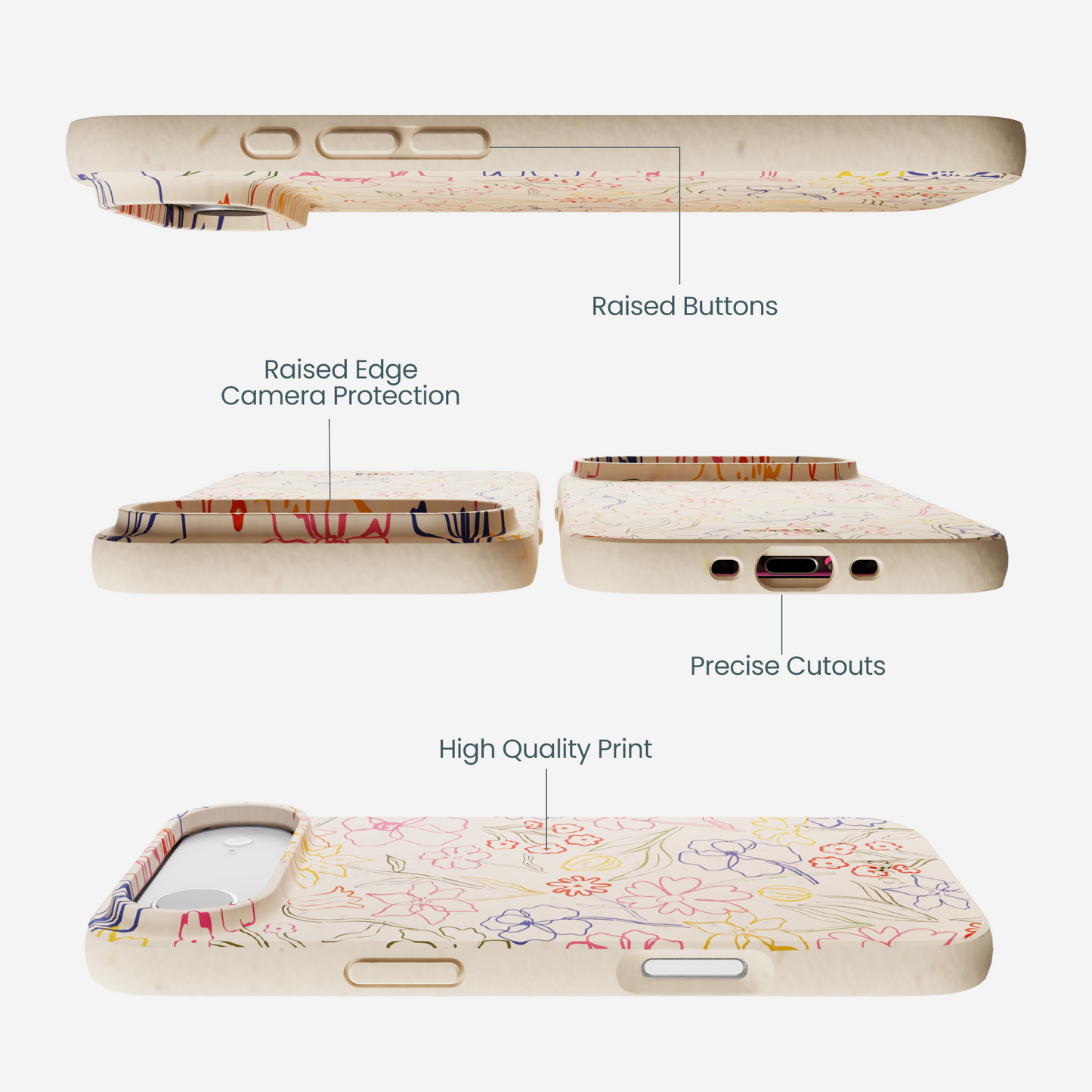Seashell Petals Sketch iPhone Air Case