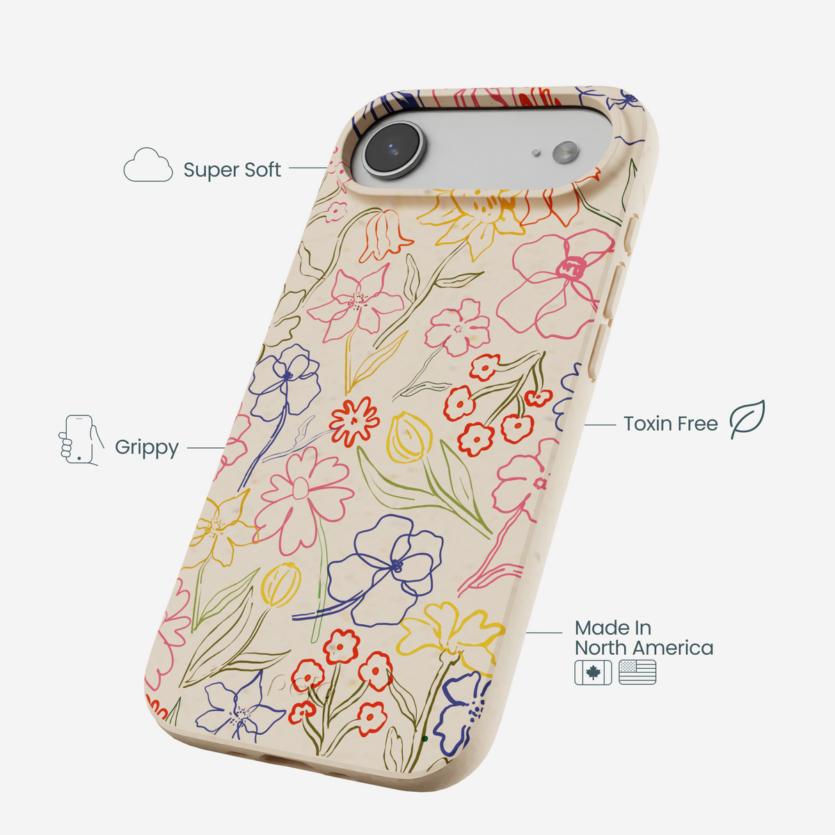 Seashell Petals Sketch iPhone Air Case