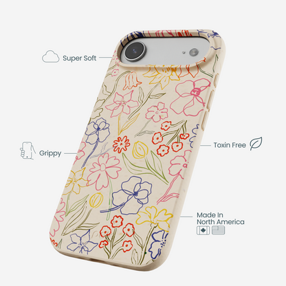 Seashell Petals Sketch iPhone Air Case