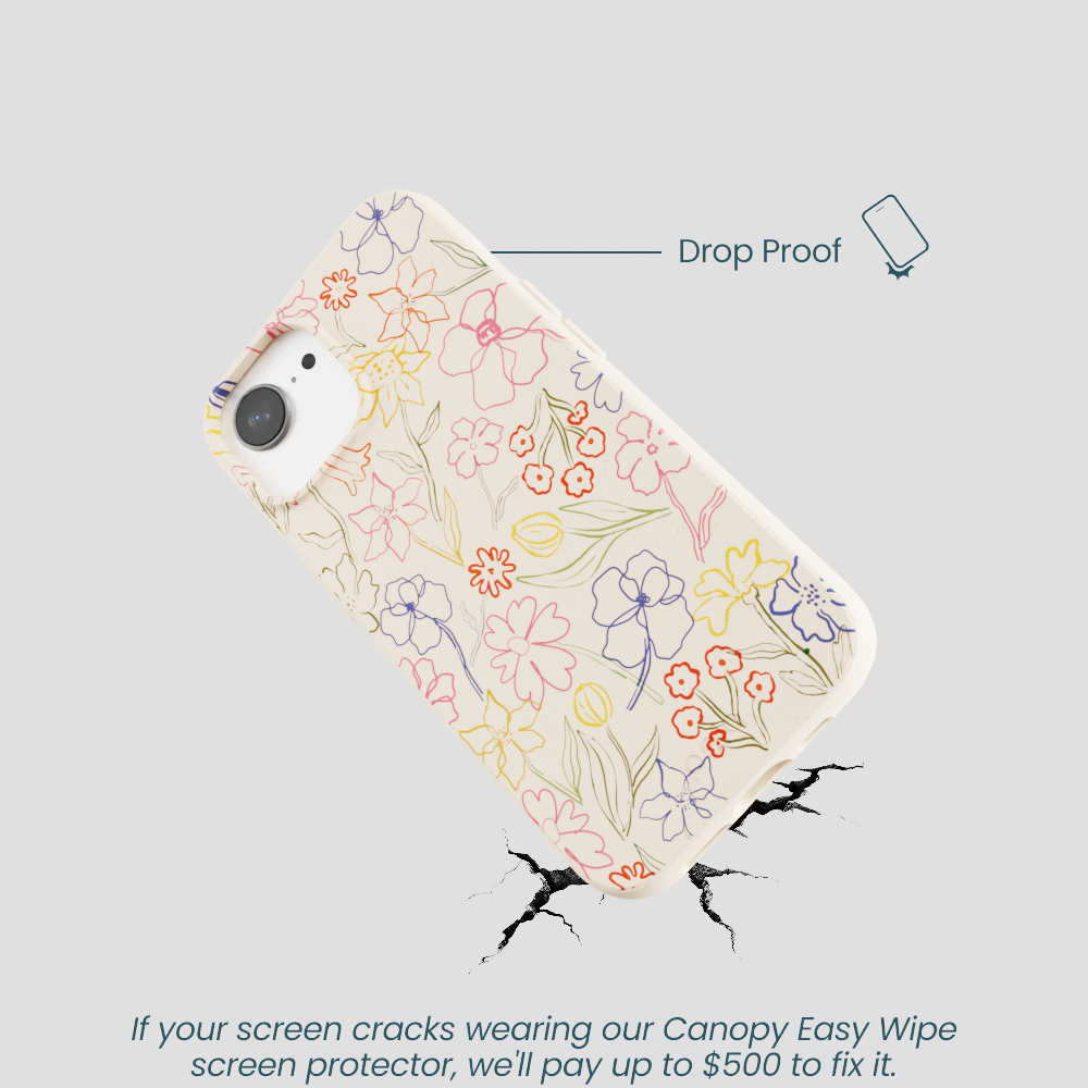 Seashell Petals Sketch iPhone 16e/17e Case