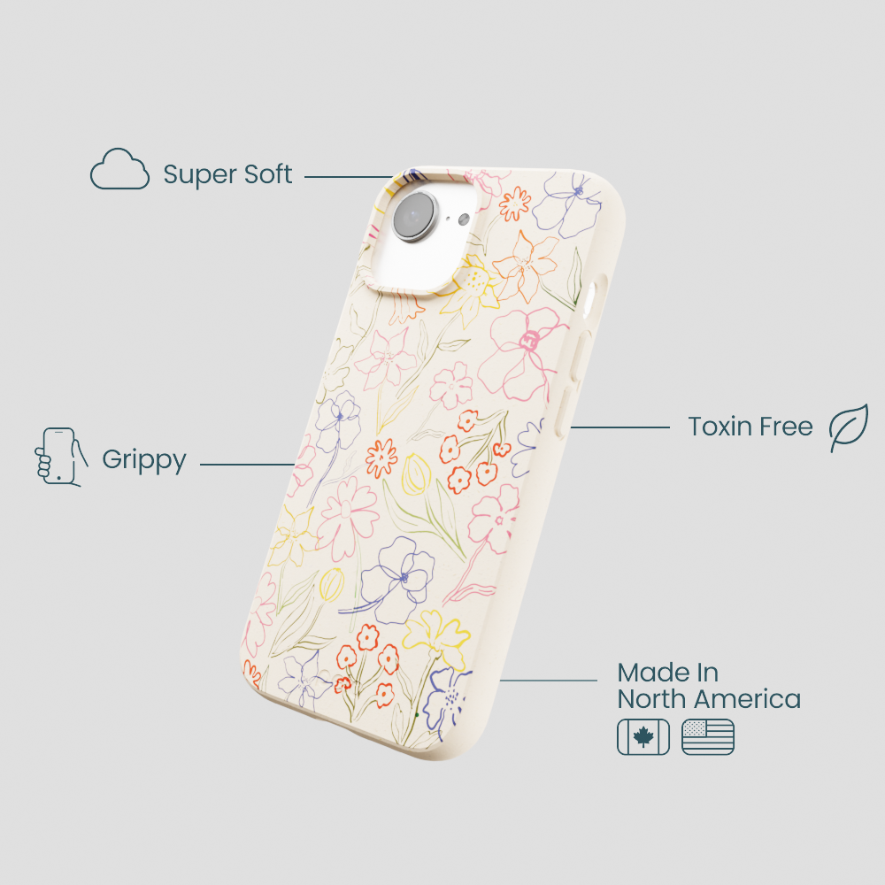 Seashell Petals Sketch iPhone 16e/17e Case