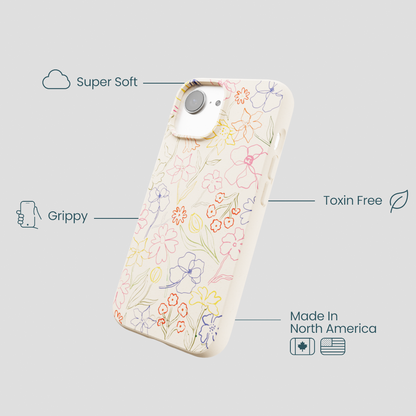 Seashell Petals Sketch iPhone 16e/17e Case