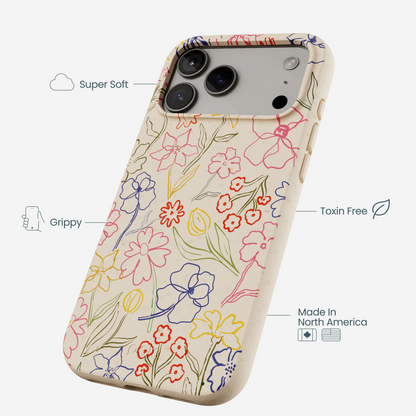 Seashell Petals Sketch iPhone 17 Pro Max Case