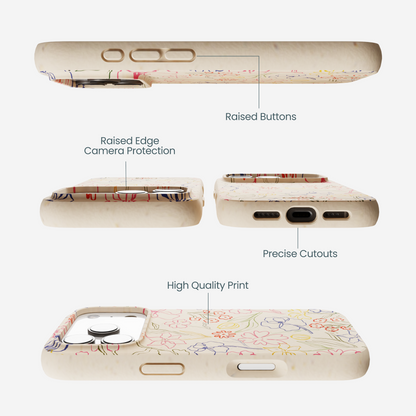 Seashell Petals Sketch iPhone 17 Pro Case