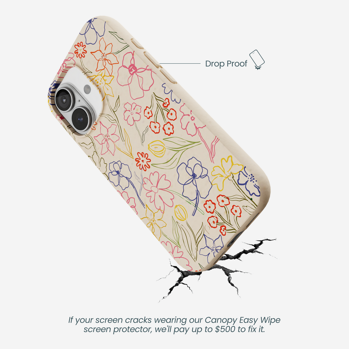 Seashell Petals Sketch iPhone 17 Case