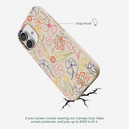 Seashell Petals Sketch iPhone 17 Case