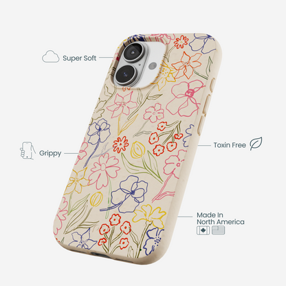 Seashell Petals Sketch iPhone 17 Case