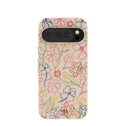 Seashell Petals Sketch Google Pixel 10/10 Pro Case