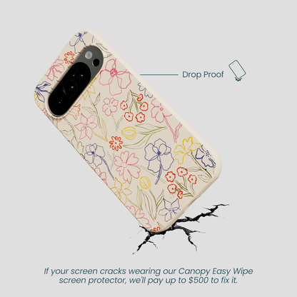 Seashell Petals Sketch Google Pixel 10/10 Pro Case