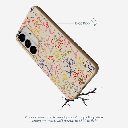 Seashell Petals Sketch Samsung Galaxy S26 Case