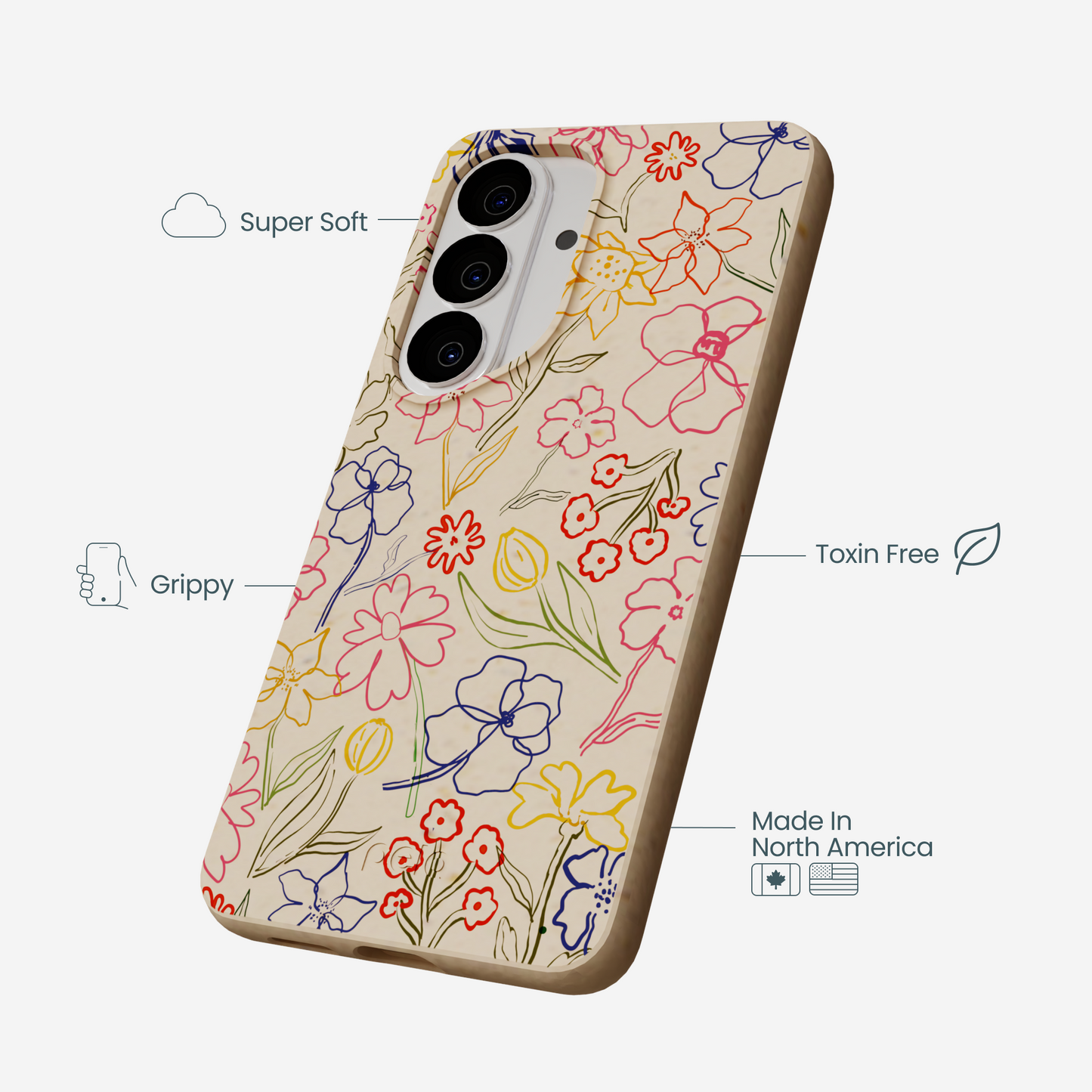 Seashell Petals Sketch Samsung Galaxy S26 Case