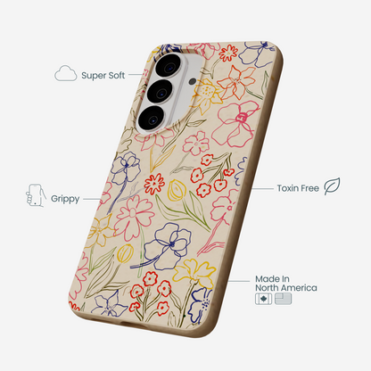 Seashell Petals Sketch Samsung Galaxy S26 Case