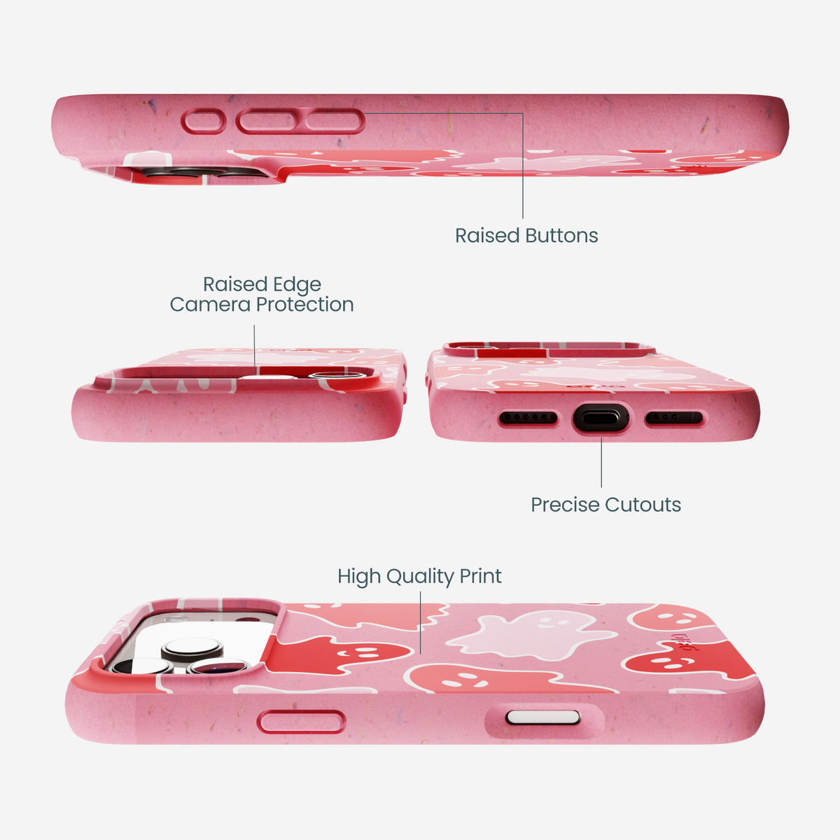 Bubblegum Pink Phantom Pals iPhone 17 Pro Max Case