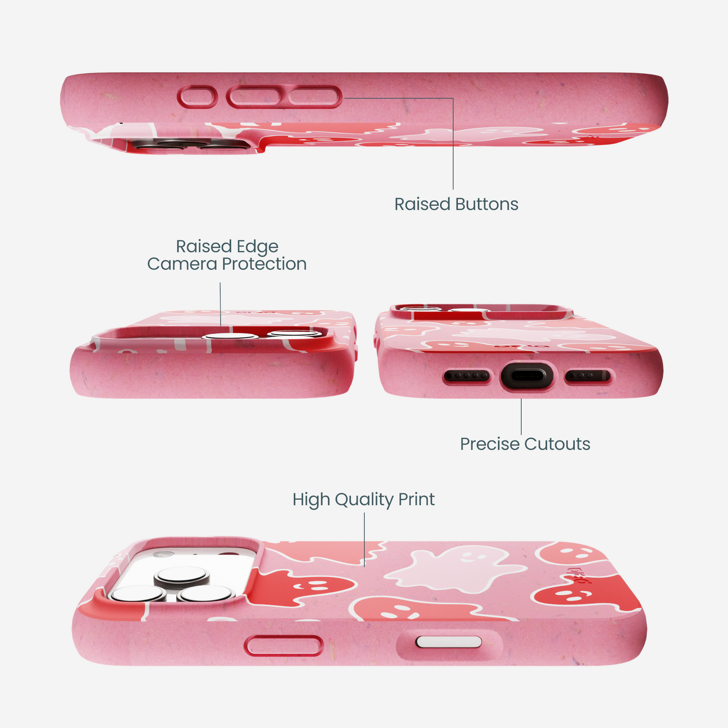 Bubblegum Pink Phantom Pals iPhone 17 Pro Case