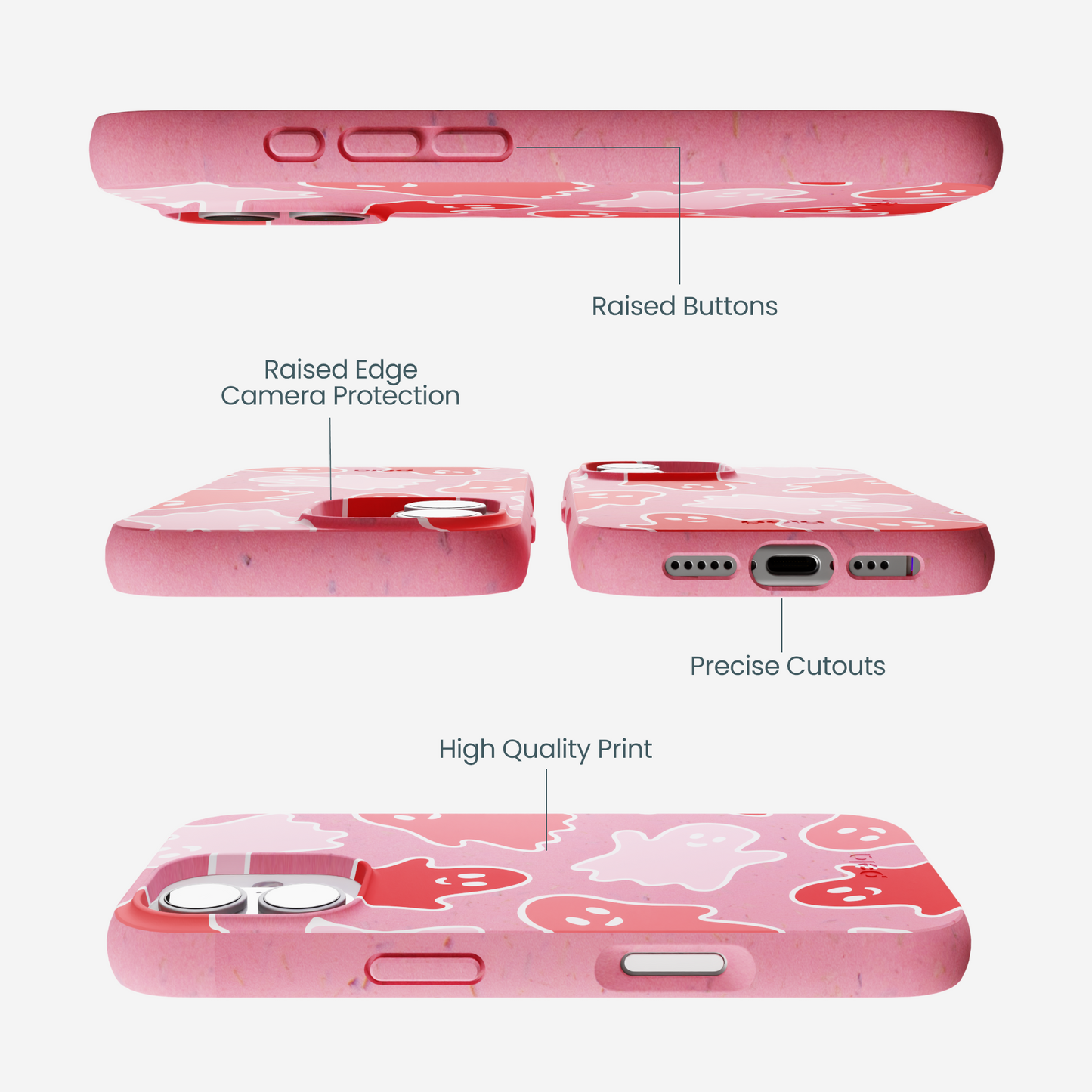 Bubblegum Pink Phantom Pals iPhone 17 Case