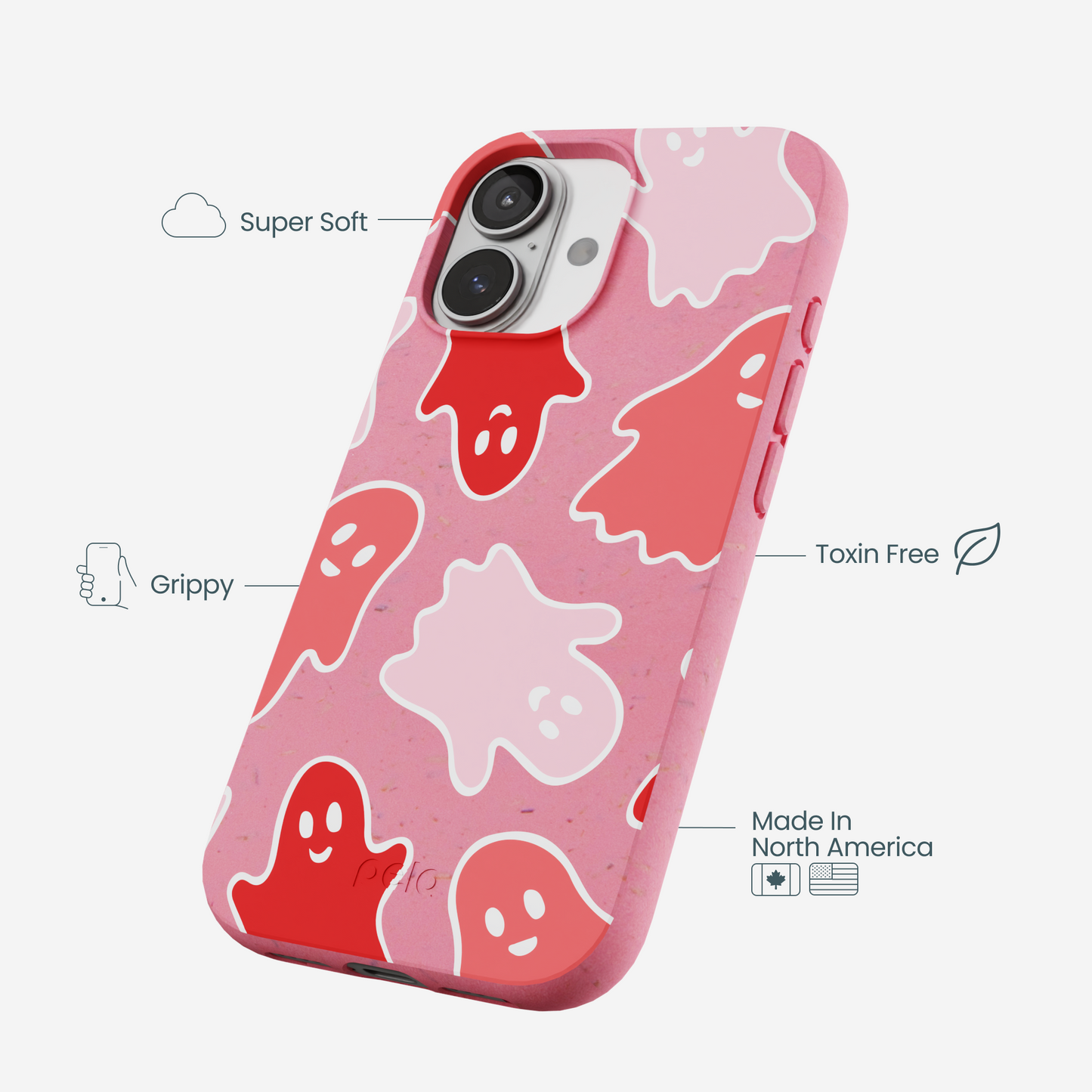 Bubblegum Pink Phantom Pals iPhone 17 Case