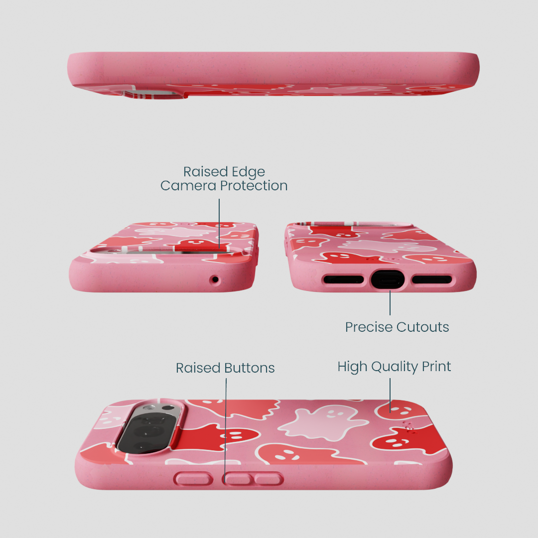 Bubblegum Pink Phantom Pals Google Pixel 10/10 Pro Case