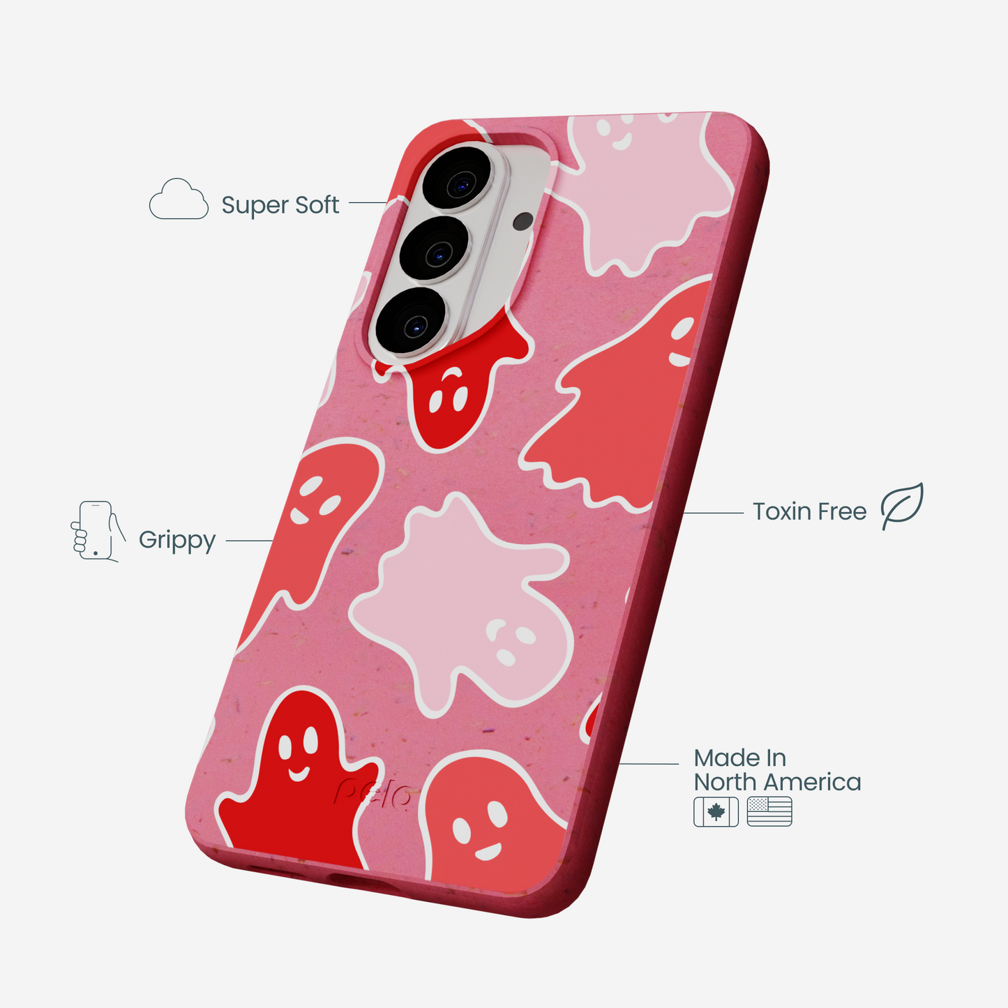 Bubblegum Pink Phantom Pals Samsung Galaxy S26 Case