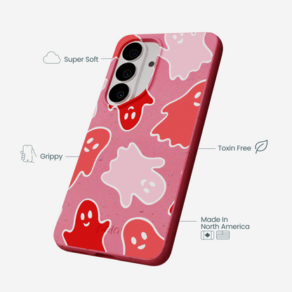 Bubblegum Pink Phantom Pals Samsung Galaxy S26 Case