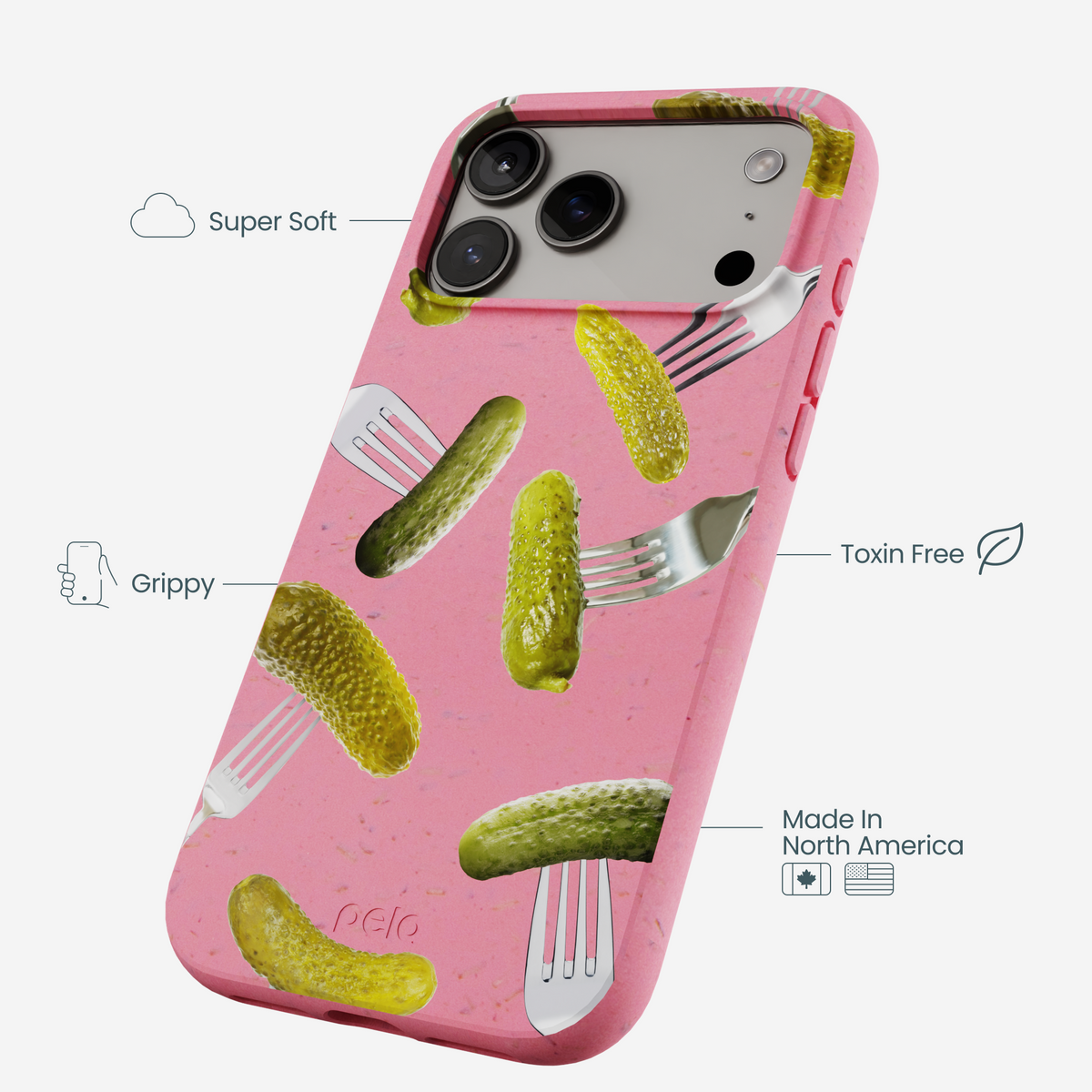 Bubblegum Pink Pickle Party iPhone 17 Pro Max Case