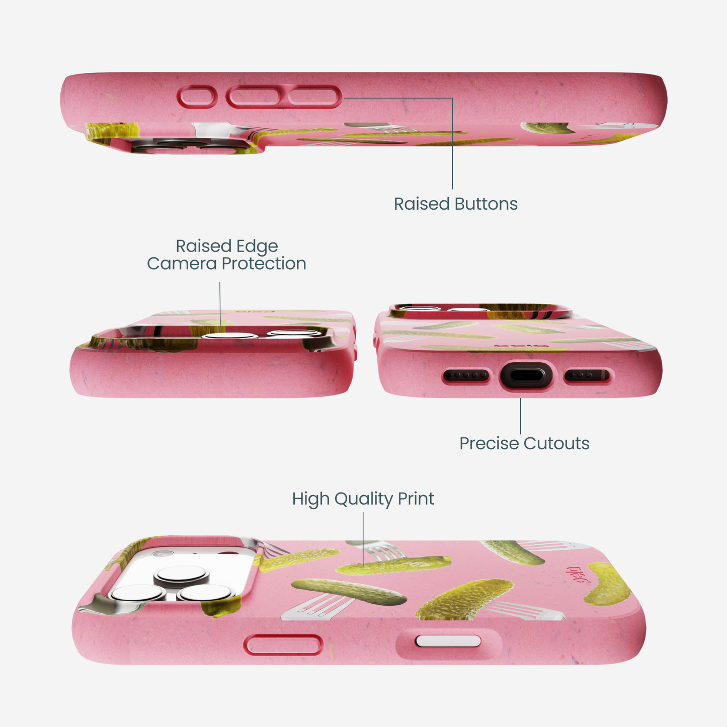 Bubblegum Pink Pickle Party iPhone 17 Pro Case