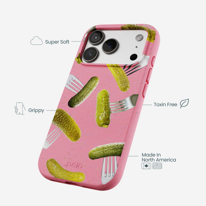 Bubblegum Pink Pickle Party iPhone 17 Pro Case