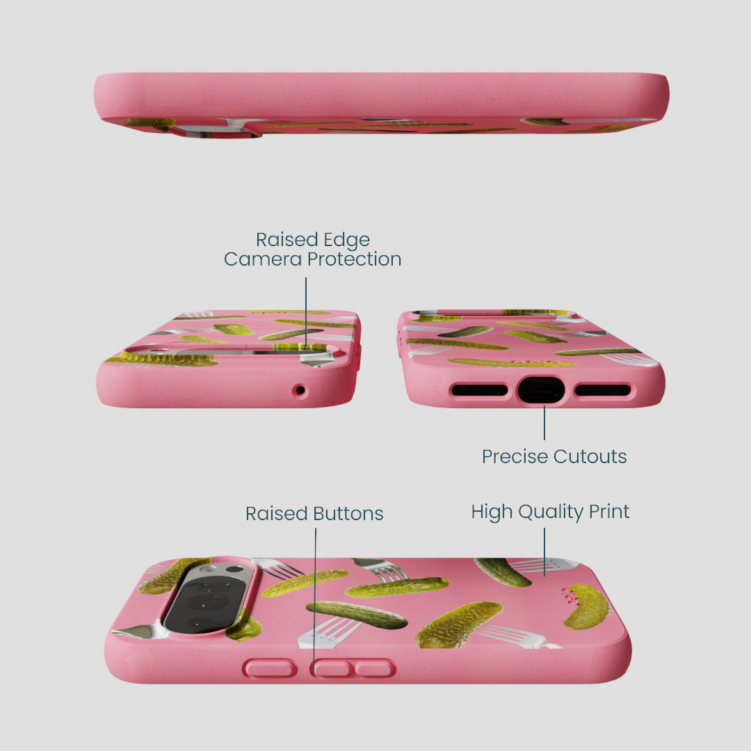 Bubblegum Pink Pickle Party Google Pixel 10/10 Pro Case
