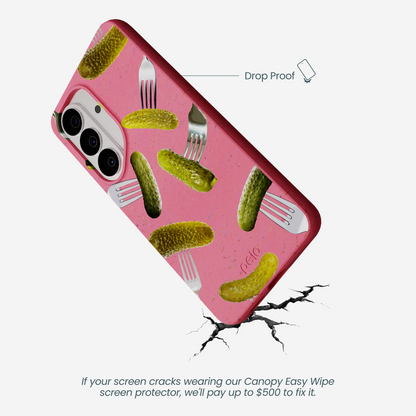 Bubblegum Pink Pickle Party Samsung Galaxy S26 Case