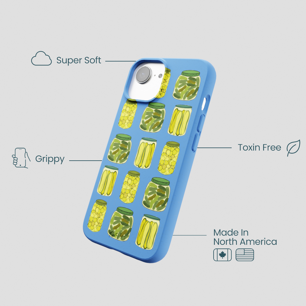 Electric Blue Pickling Pickles iPhone 16e/17e Case