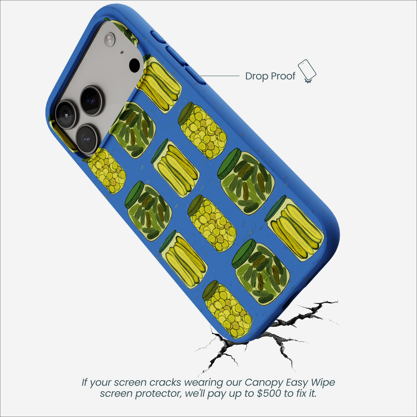 Electric Blue Pickling Pickles iPhone 17 Pro Max Case