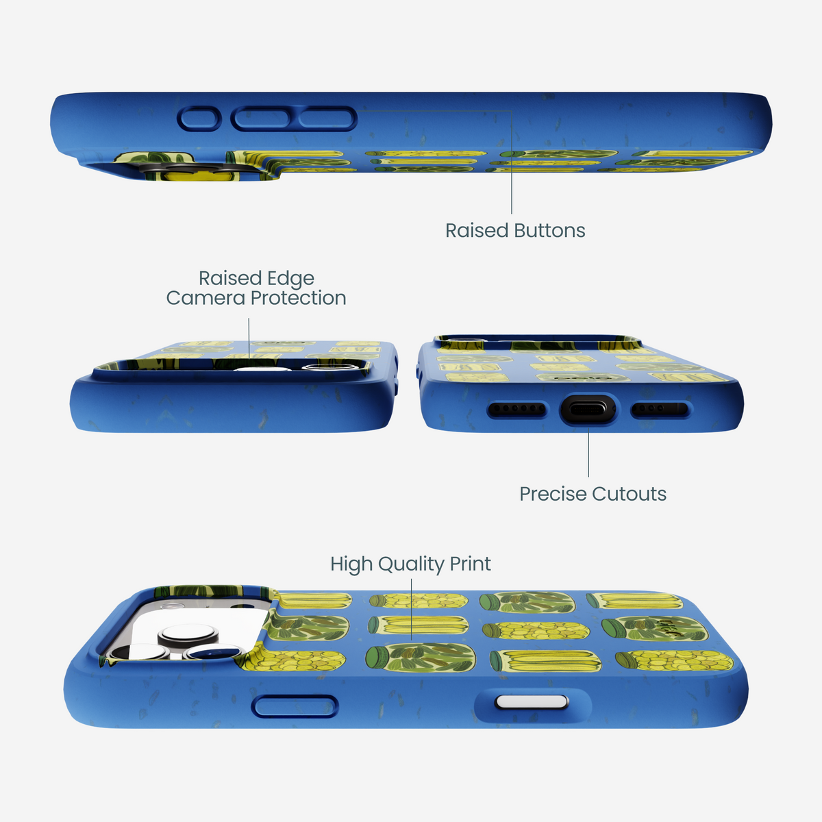 Electric Blue Pickling Pickles iPhone 17 Pro Max Case