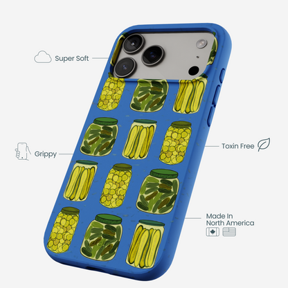 Electric Blue Pickling Pickles iPhone 17 Pro Max Case
