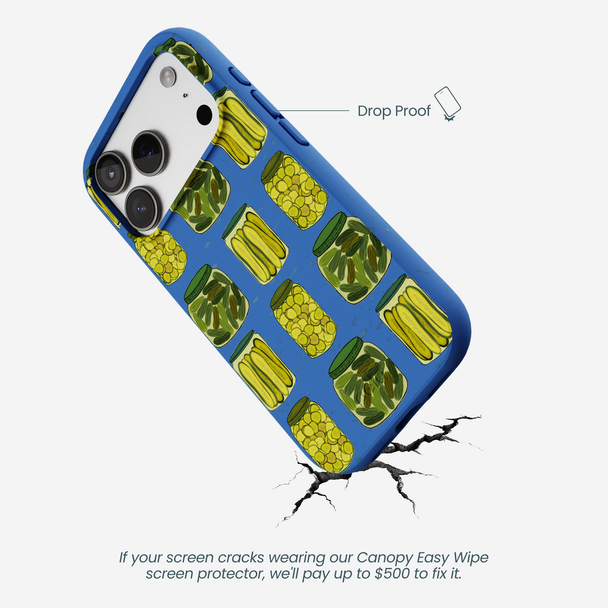 Electric Blue Pickling Pickles iPhone 17 Pro Case