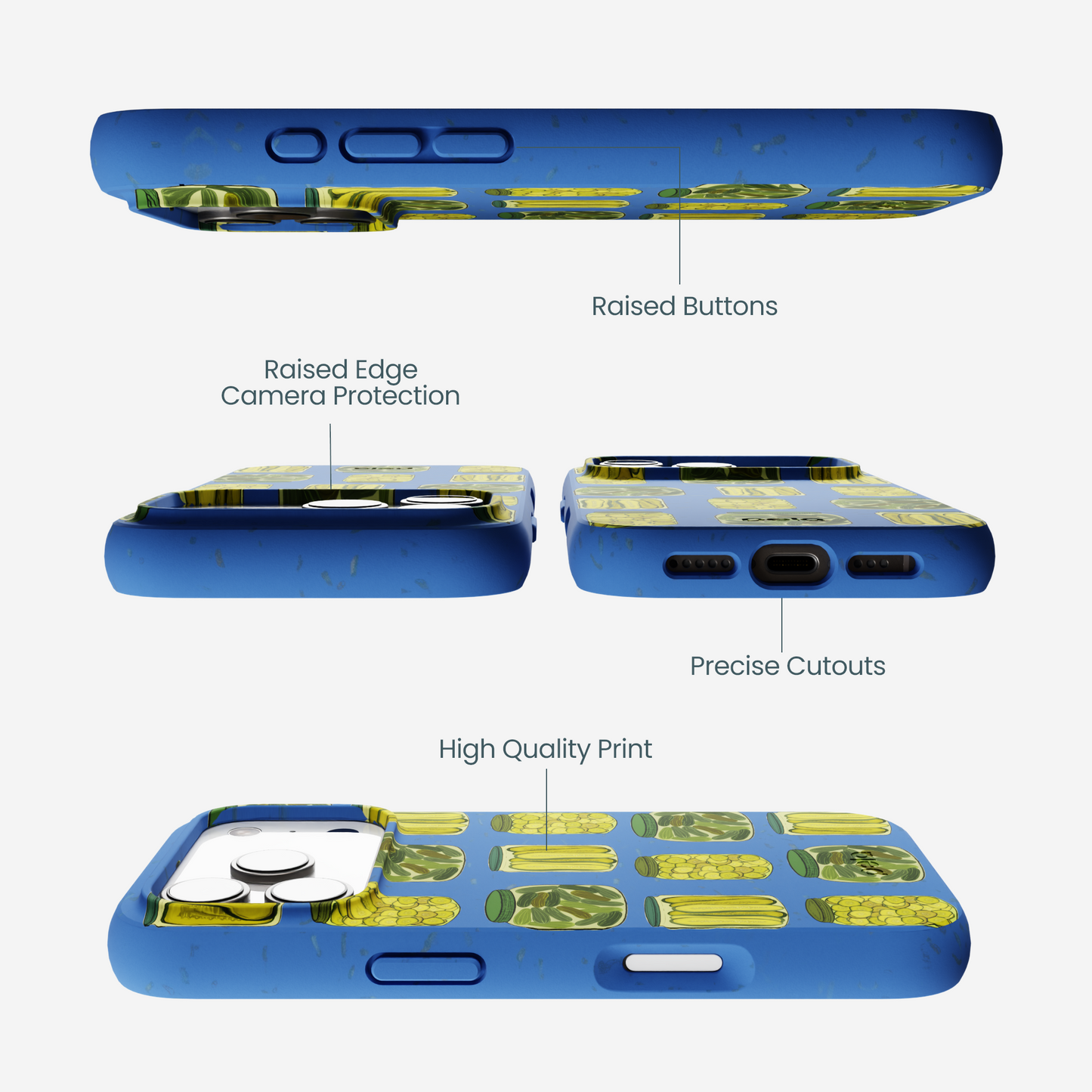 Electric Blue Pickling Pickles iPhone 17 Pro Case