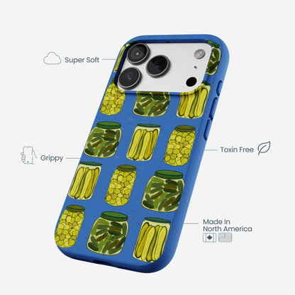 Electric Blue Pickling Pickles iPhone 17 Pro Case