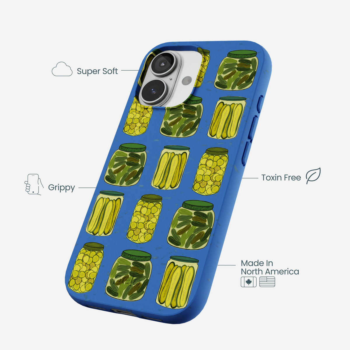 Electric Blue Pickling Pickles iPhone 17 Case
